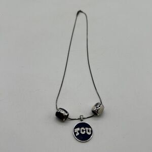 Teagan Co. .925 Sterling Silver TCU Texas Christian University Necklace
